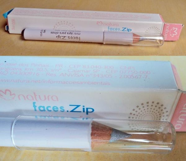 Mini lápis para olhos Natura Faces - cor prata